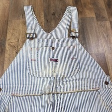 Vintage Big Mac Square Bak Pin Striped Overalls Mens Sz 44x26 50s 60s Conductor