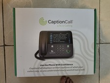 Clear Captions Blue Hearing Impaired Corded Black Telephone - New