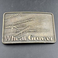 VTG "WHEAT GROWER" Agriculture Soy Beans Real Farming Belt Buckle from Agrico