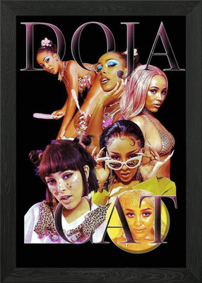 Doja Katze Rapper Musik sexy gerahmtes Wandbild Poster Leinwanddruck Bild