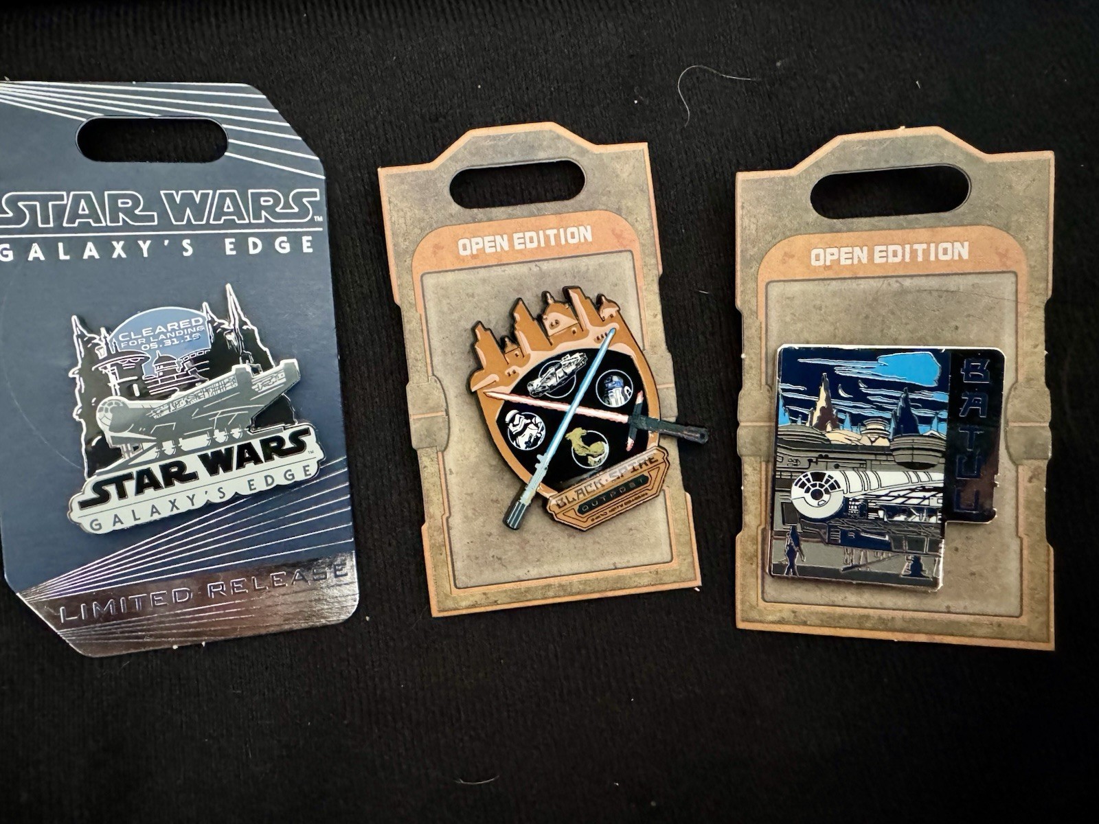 Disneyland Star Wars Opening Day Edition Pin W/ Original Backing Card Rare