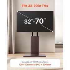 Universal TV Stand, Table Top TV Stand for 32-70 inch Screens, Swivel and Height