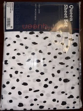 4 Pc QUEEN SHEET SET Essential Collection Brushed Microfiber Spots Polyester