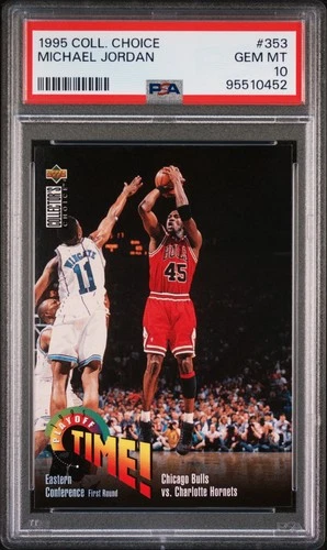 1995 COLLECTOR'S CHOICE 353 MICHAEL JORDAN CARD CHICAGO BULLS PSA 10 RARE