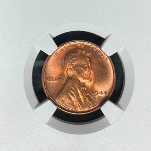 1944-S LINCOLN WHEAT CENT ~ NGC MS 66 RD ~BEAUTIFUL COIN~