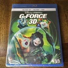 G-Force 3D + Blu-ray + DVD 2011 3-Disc Set Rare New Disney