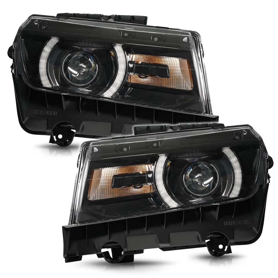 Upgrade Halogen Headlights For 2014 2015 Chevy Camaro with Bulbs Left+Right Pair Foto 3 de 4