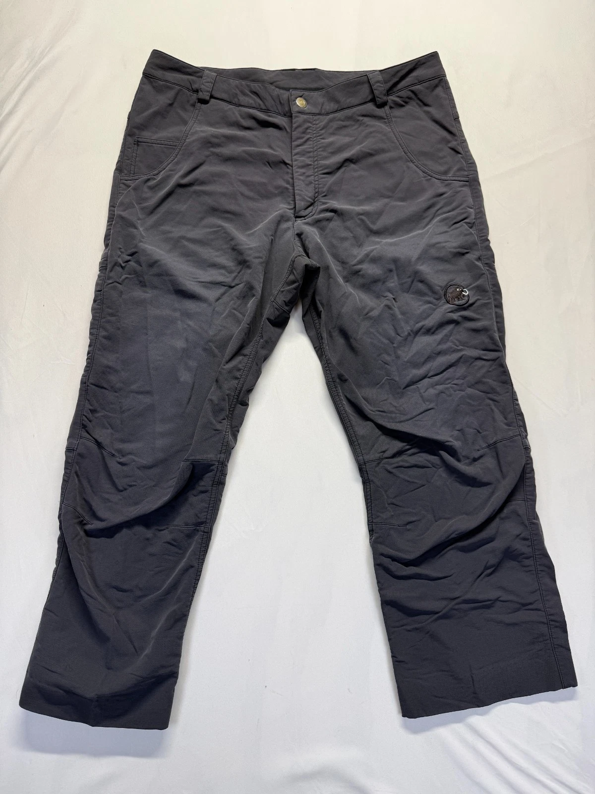 Mammut Ankle Pants Mens 38x29 Gray Reinforced Knees Straight Leg Hiking Climbing
