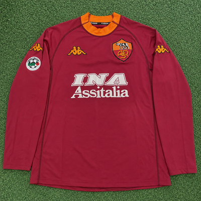 Nakata - AS Roma 2000 2001 Official Long Sleeve Jersey Shirt Kit