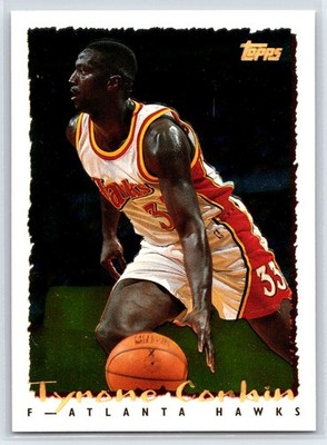 1994-95 Topps Tyrone Corbin Spectralight Parallel Atlanta Hawks #297