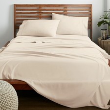 4 Piece Full Size Bedding Sheet and Pillowcase Set - Ultra Soft Microfibre