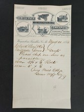 1884 Geiser Manufacturing Co. Waynesboro PA Letterhead Steam Engine Order CLARK