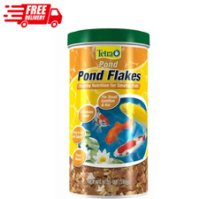 6.35 Oz Tetra Fish Food Flakes Balanced Diet Pond Koi Goldfish, Fast Shipping