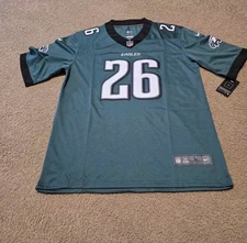 sNWT Saquon Barkley Eagles #26 Green Jersey Mens Small Stitched