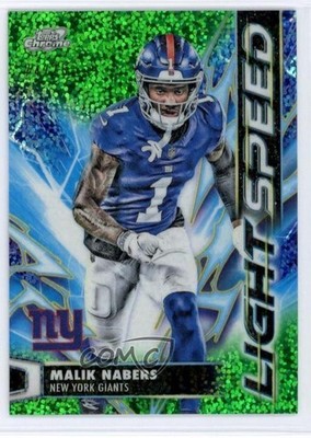 2025 Topps Cosmic Chrome Green Space Dust Refractor 74/75 Malik Nabers 19li