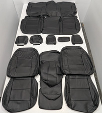 For Chevrolet Silverado Crew Cab 2022-2026 Black Leather Seat Covers Mb49