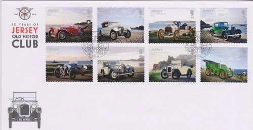 GB JERSEY 2016 Jersey Vintage Classic Old Cars Club/Automobiles SG 2070-2077 FDC