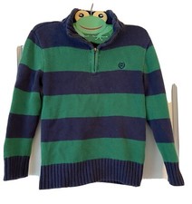 Chaps Blue/Green Striped Sweater Boys Size 7