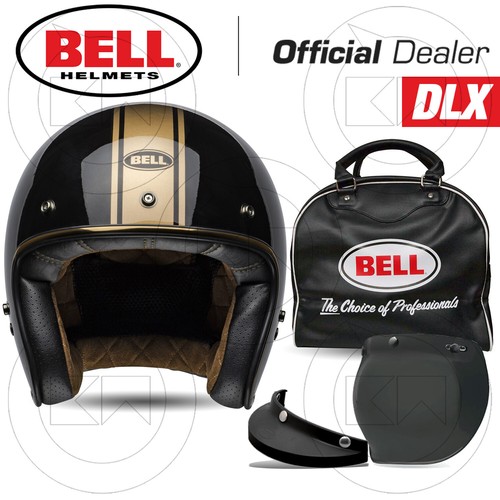 CASCO JET MOTO BELL CUSTOM 500 DLX RALLY GLOSS BLACK/BRONZE NERO LUCIDO  BRONZO | eBay