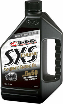 Maxima Racing Oil SXS UTV Synthetic 4-Stroke Engine/Motor Oil | 5W-50 | 1 Liter