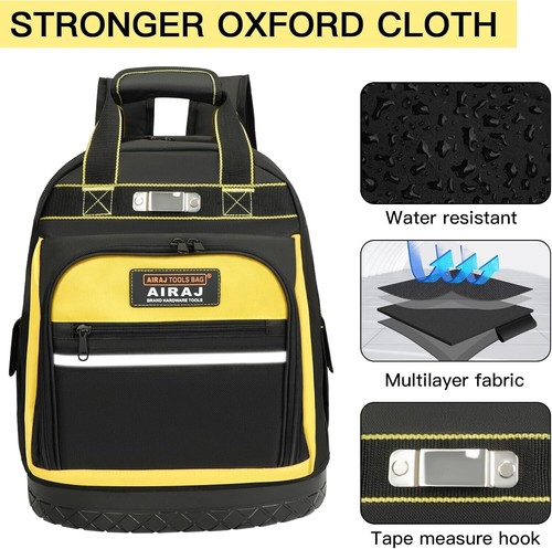 Tool Backpack,Heavy Duty Tool Backpack Bag with Waterproof Molded Base,Durable - Picture 5 of 8