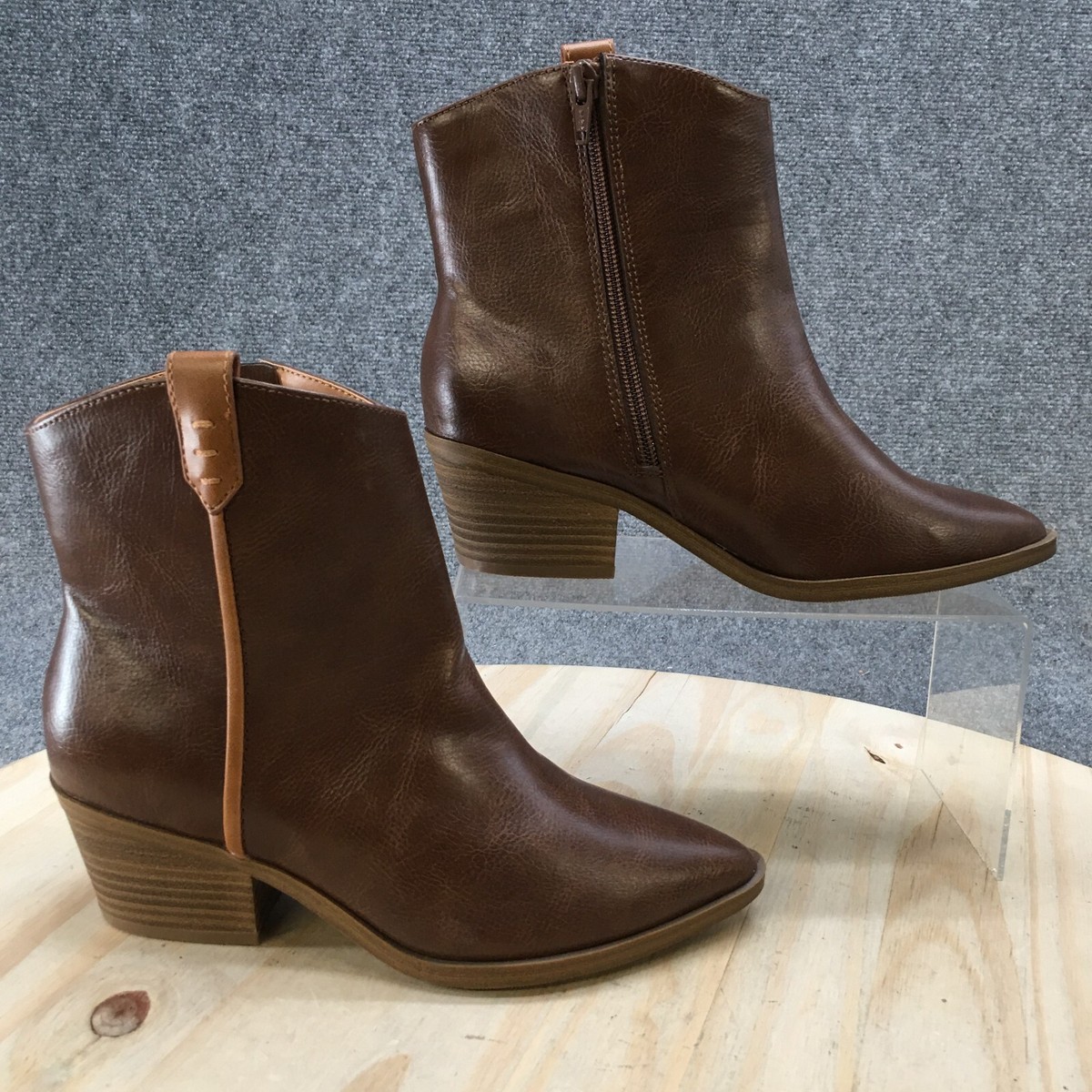 Brown Dillards Womens Ankle Boots Universal Thread Boots Womens W