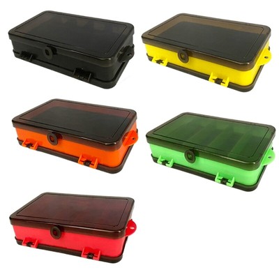 5 Compartments Fishing Lure Box Double Sided Organizers Box Fly Lures Container