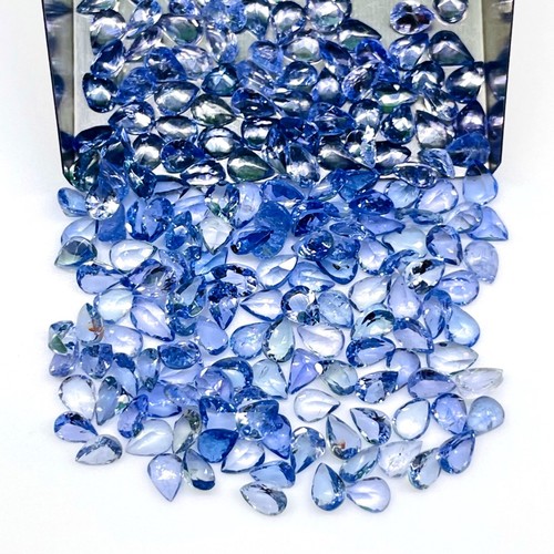 25 Pcs Natural Tanzanite 3.5x2.5mm Pear Cut Dazzling Loose Gemstones Lot - Picture 3 of 12