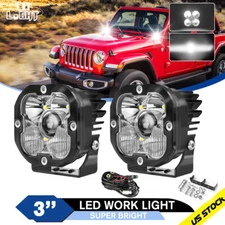 For Jeep Wrangler 3inch Laser Car Lights LED Work Lamp Pods Spot Offroad Driving