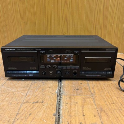 Pioneer T-555WR ダブルカセットデッキ リモコン付き T-555WRの値段と