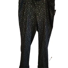 LORD & TAYLOR Kelly Pull-On Pantalon Dress Pants Slim Leg Black Mid Rise 24W NWT