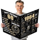 Large 60th Birthday Card with Envelope Giant Guest Book Back In 1964 Bday Card