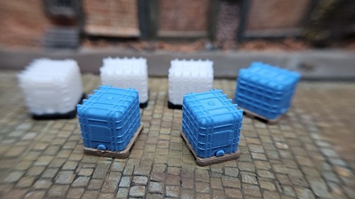 3/6 Stk. H0 IBC Container Modelleisenbahn Wassertank 1:87 Ladegut Baustelle - 第 1/6 張圖片