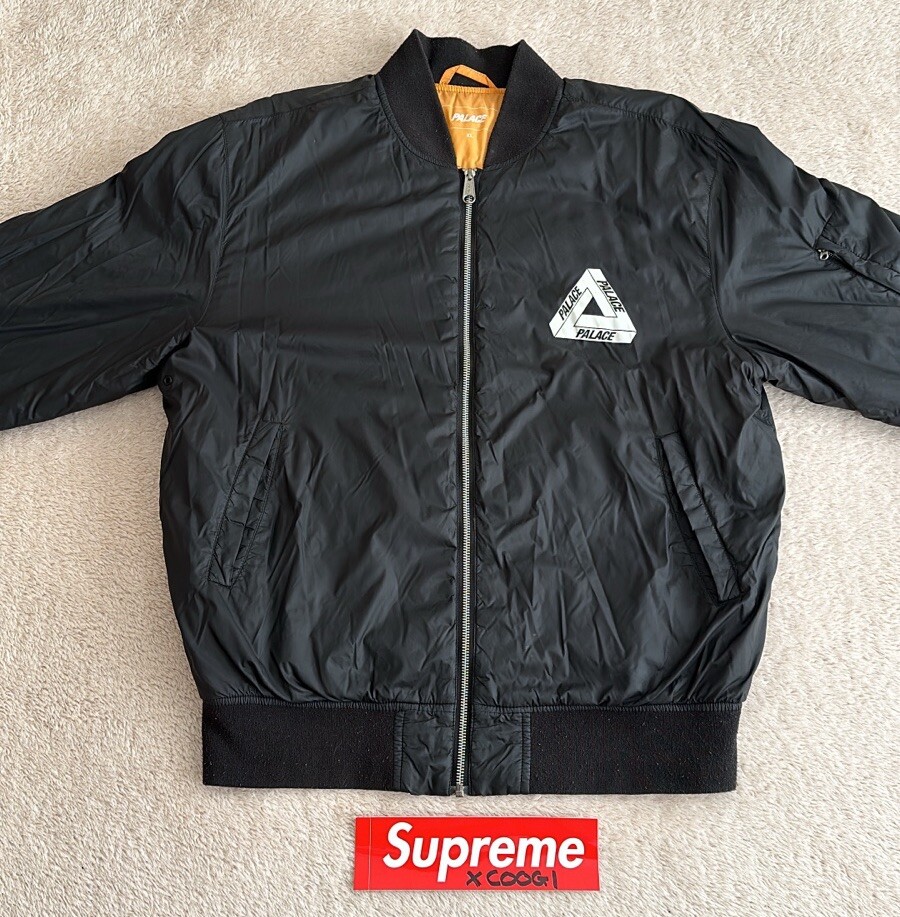 XL) PALACE SKATEBOARDS THINSULATE BOMBER JACKET BLACK SIZE EXTRA