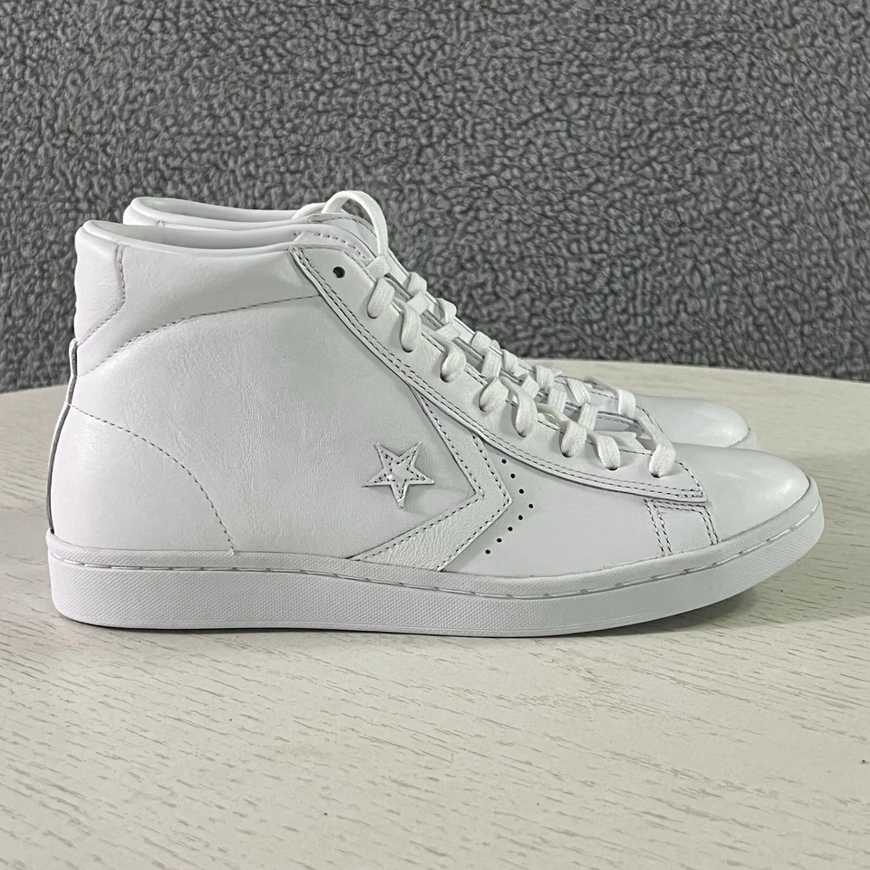Converse Zapatos Mujer 8 Blanco Pro Cuero LP Medio Con Cordones Clásicos Retro Tenis Foto 4 de 4