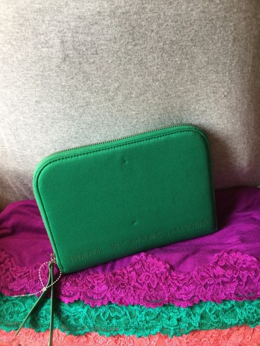 Marc By Marc Jacobs Green Neoprene Leather Tech Case Purse Zip Clutch - Picture 2 of 12