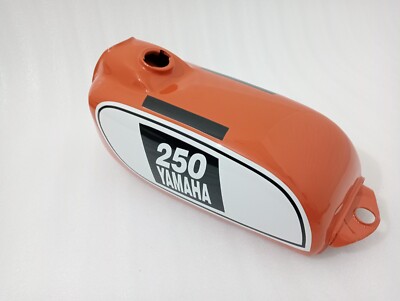 Yamaha DT 250 DT250 Enduro, 1975 to 1977 Orange Painted Steel Fuel