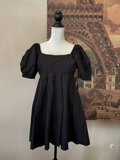 Forever Trendy Black Puff Sleeve Babydoll Dress By Lulu’s- Size XS