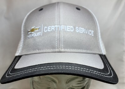 Chevrolet Certified Service Strapback Mesh Dad Hat Cap Gray White Black
