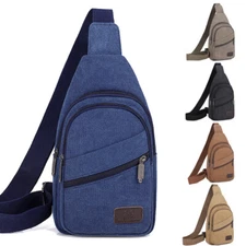 Men Chest Sling Bag Shoulder Pack Cross Body Handbag Sports Travel Backpack Gift