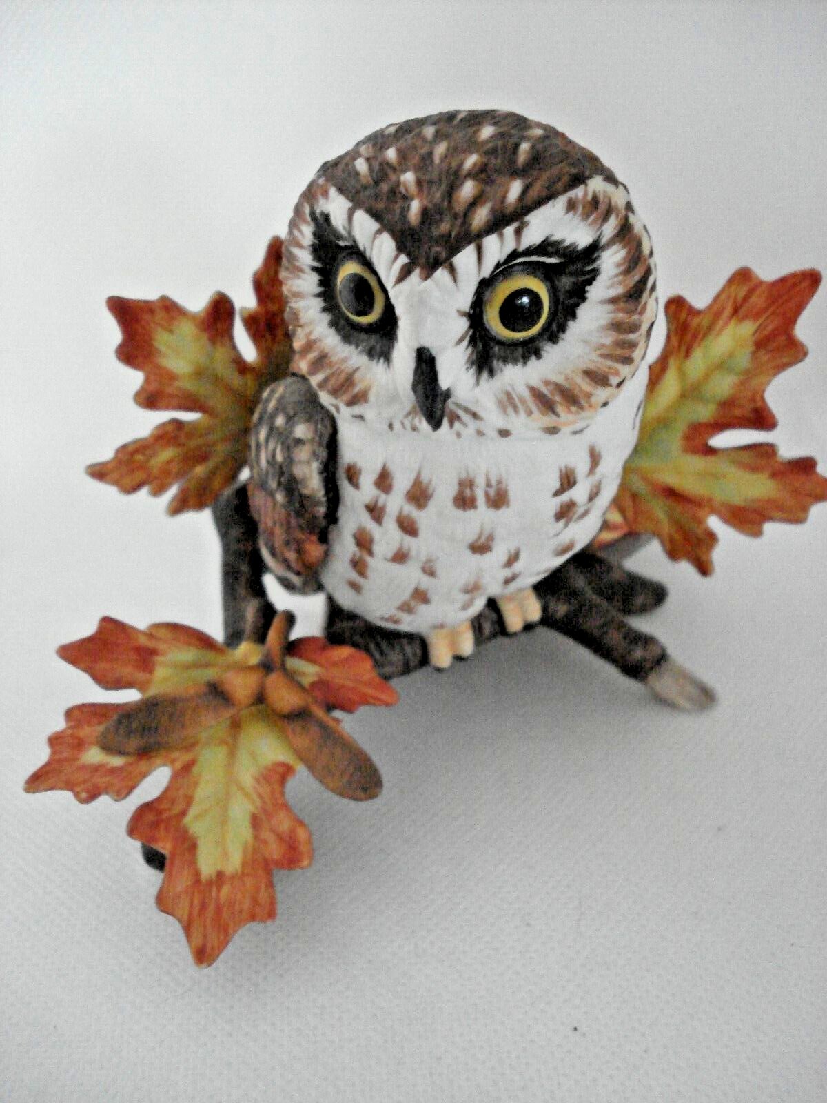 Lenox Garden Bird Sculpture Collection Fine Porcelain Saw Whet Owl