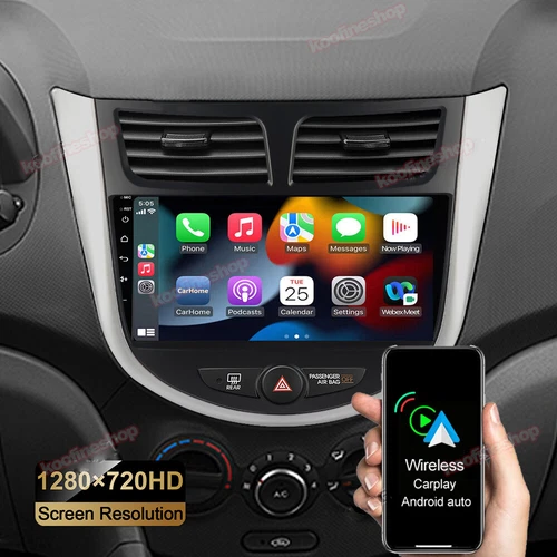 9'' Android 13 Car Stereo Radio WiFi GPS Player For Hyundai Solaris Accent Verna