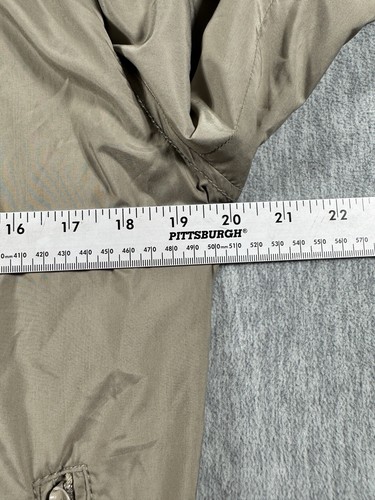 Club Monaco Windbreaker Jacket Mens Beige Full Zip Mock Neck Full Zip Mesh Lined - Picture 9 of 10