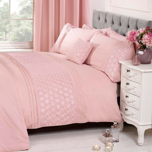 Set Di Copripiumino E Federe Elegante Rosa Blush Floreale - Singolo
