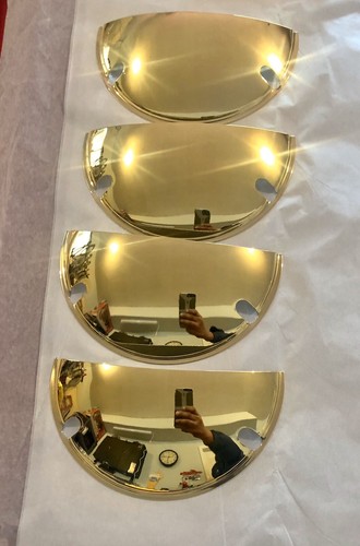 1958-1970 Chevrolet  24k Gold Plated Headlight Headlamp Half Moon Covers 5 3/4 - Picture 1 of 1