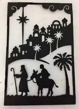 Christmas Die Cuts * Journey to Bethlehem * Set of 8 * White or Black Cardstock