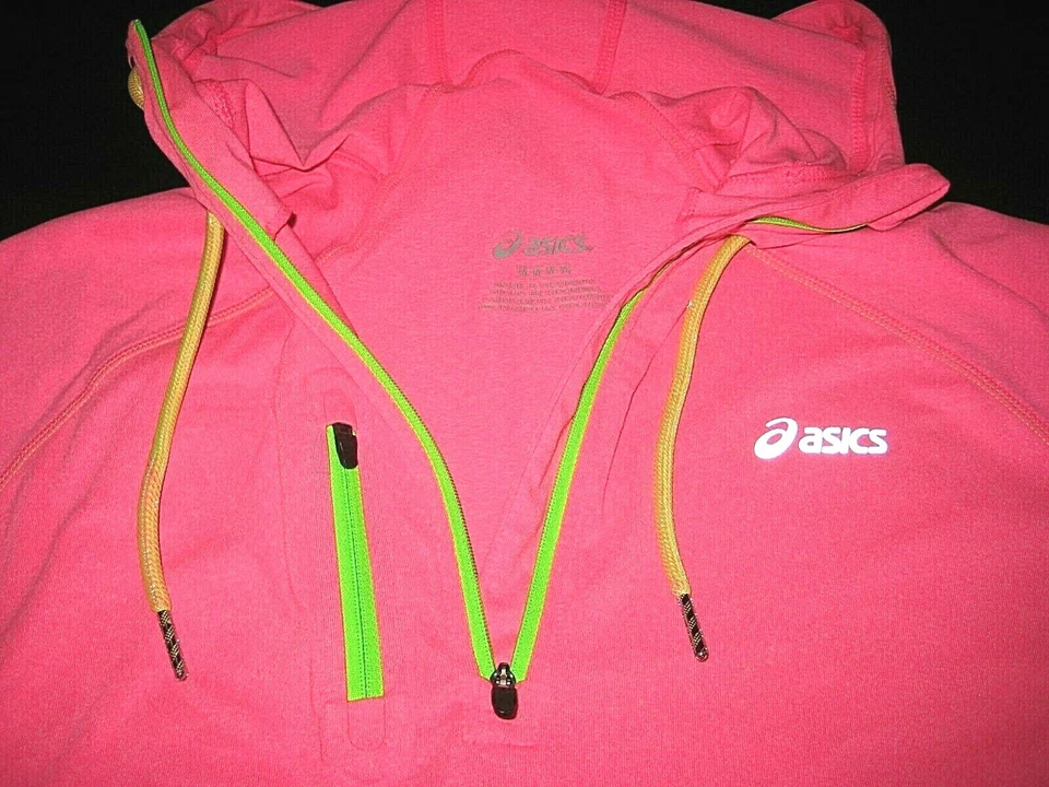 Beautiful asics Training Women's Pink MOTION DRY Hoodie Size Medium w/Thumbslits - Image 2 of 4