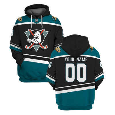 Custom Name Number ANAHEIM DUCKS Hoodie, Christmas Gift For Hockey