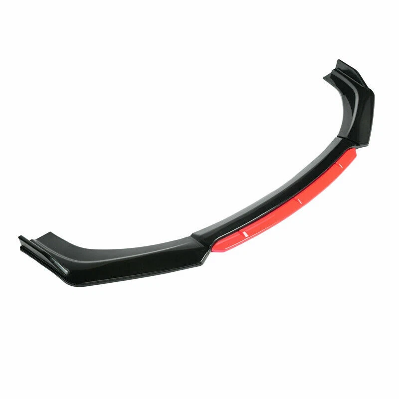 4Pcs Universal Front Bumper Lip Body Kit Splitter Spoiler Protector Gloss Black Foto 4 de 4