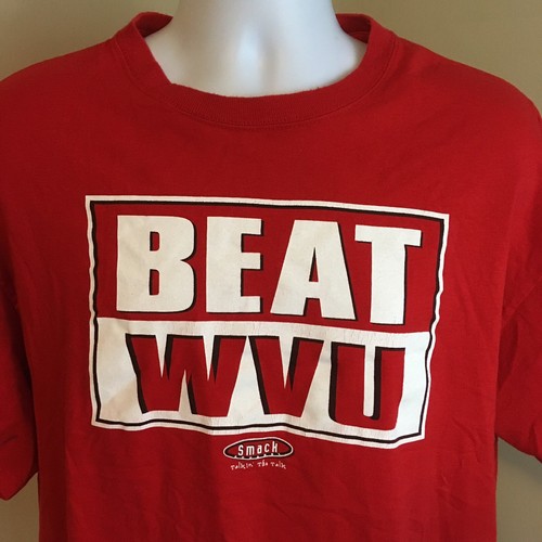 Gildan Mens TShirt XL Red Beat WVU West Virginia Couch Burning